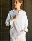 Rae Mode Modal Poly Span Quarter Zip Hoodie Jacket