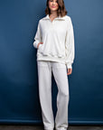 MODAL SCUBA QUARTER ZIP FUNNEL NECK PULLOVER