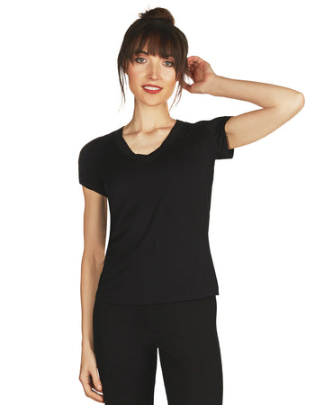 Me Moi Bamboo Relaxed Tee-Black