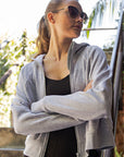 FRENCH TERRY LONG SLEEVE FULL ZIP HOODIE