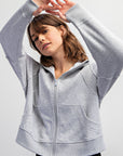 FRENCH TERRY LONG SLEEVE FULL ZIP HOODIE
