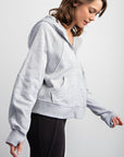 FRENCH TERRY LONG SLEEVE FULL ZIP HOODIE